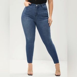 Skinny Extremely Stretchy High Rise Medium Wash Sculpt Waist Jeans